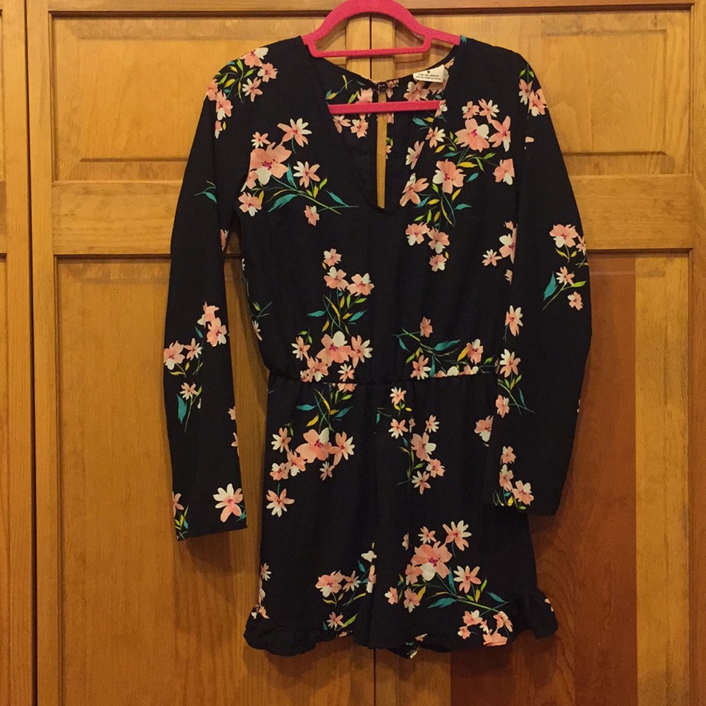 Urban Outfitters Floral Ruffle Romper